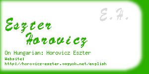 eszter horovicz business card